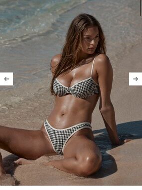 Never worn: Gingham Bikini Set in Black and White